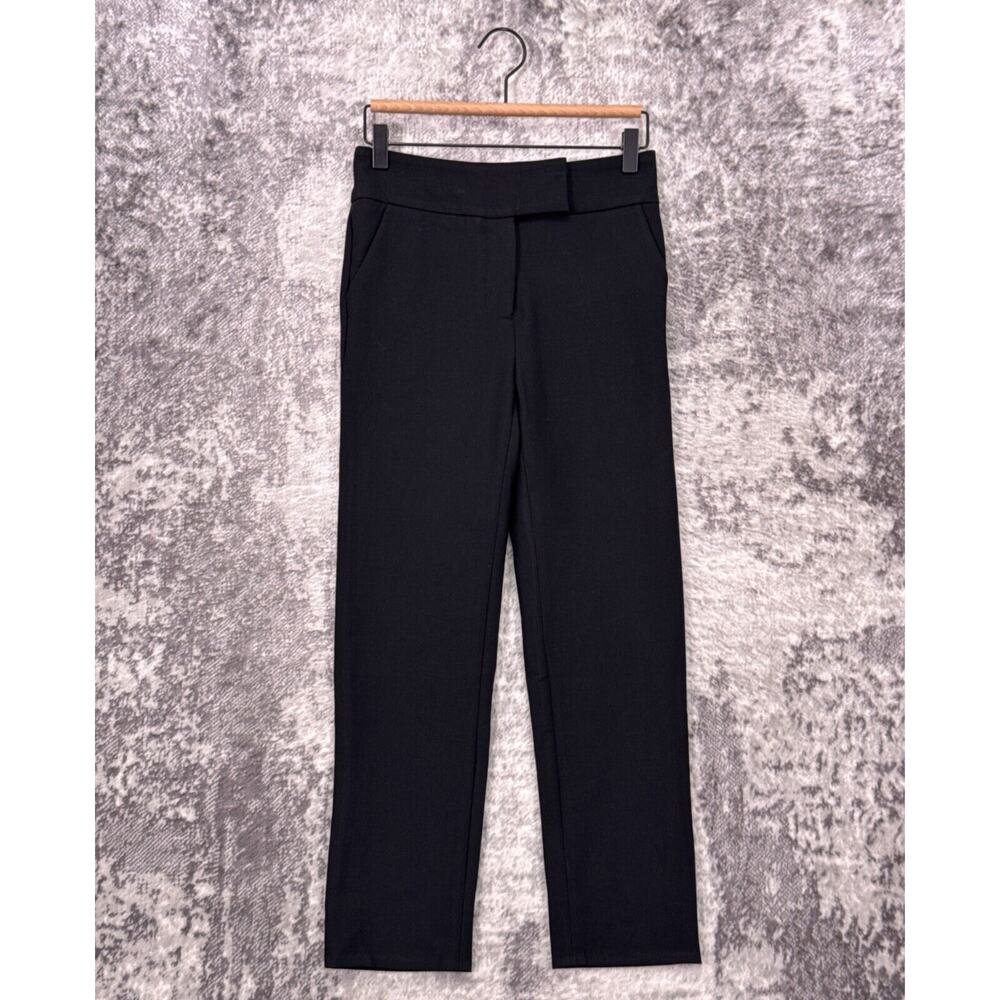 Veronica Beard Black Straight-Leg Trousers